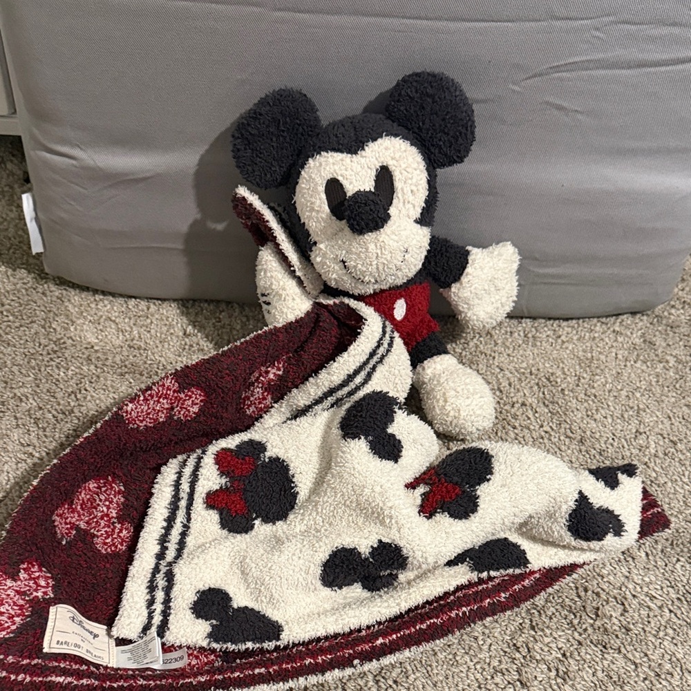 Mickey Mouse Barefoot Dreams security blanket